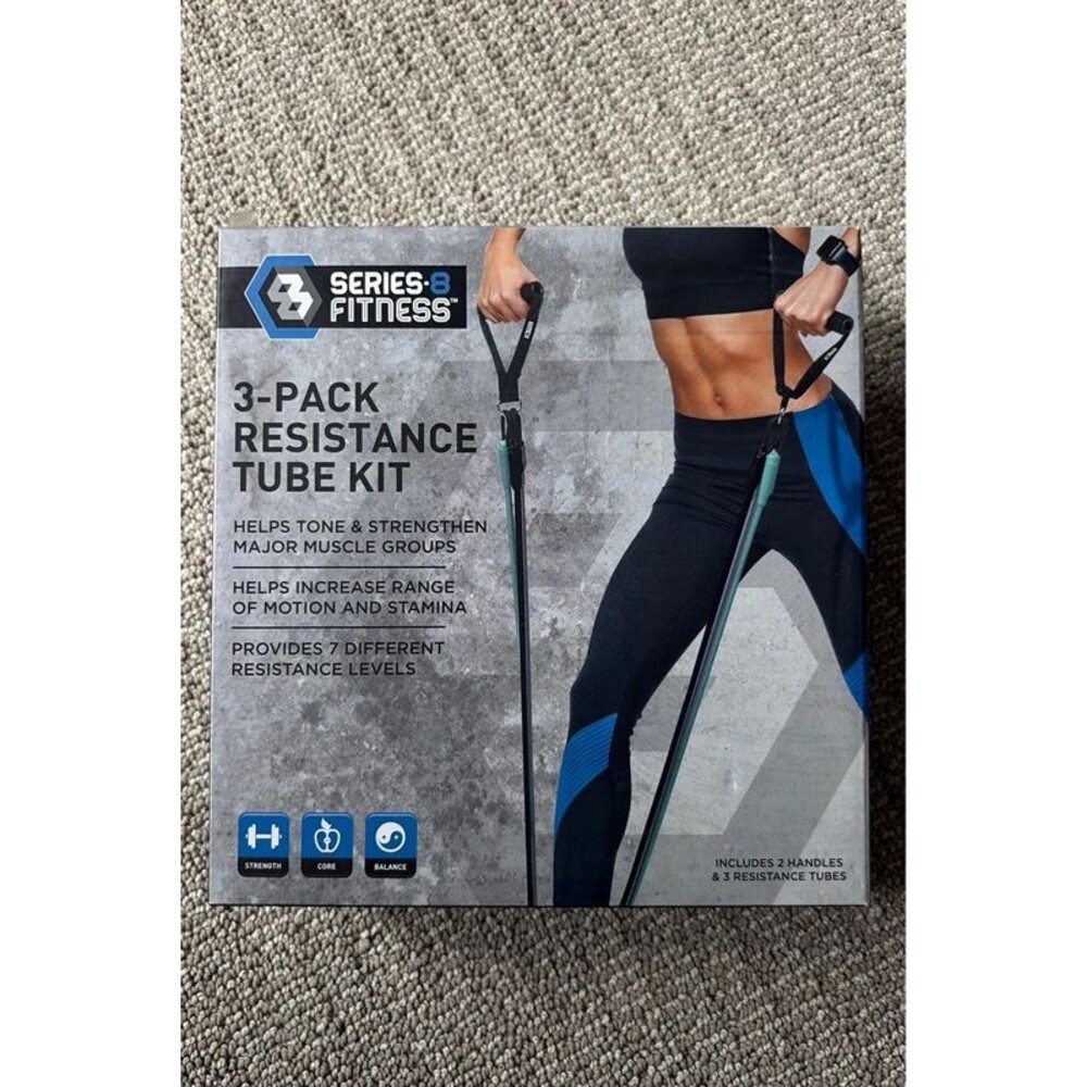3- pack Resistance Tube Kit with 3 band and handles New